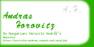 andras horovitz business card